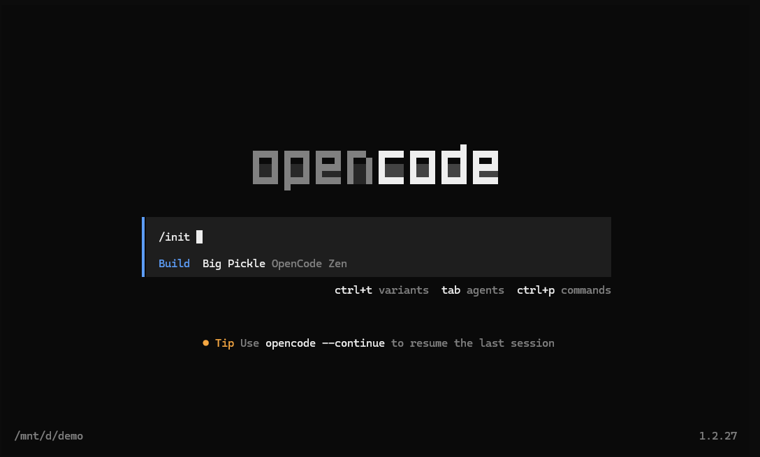 初始化OpenCode