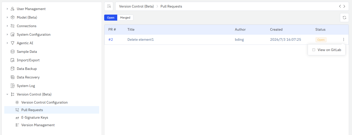 Pull Request 列表页